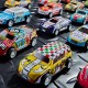Lenktyninių automobilių rinkinys, automobiliai dėžėje, 50 vnt. WOOPIE