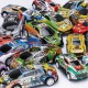 Lenktyninių automobilių rinkinys, automobiliai dėžėje, 50 vnt. WOOPIE
