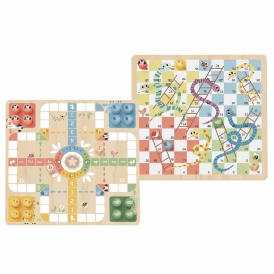 Loginiai stalo žaidimai 2 viename Ludo Ludo + Išlaisvinkite gyvūnus WOOPIE GREEN