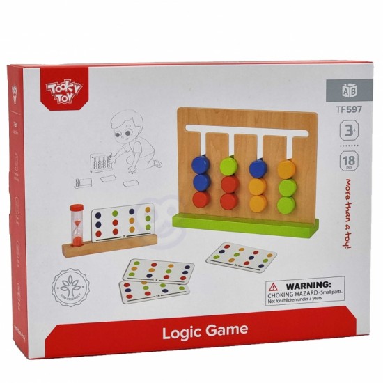 Loginis žaidimo laiko dėlionės spalvos, 30 raštų, 18 vnt. TOOKY TOY