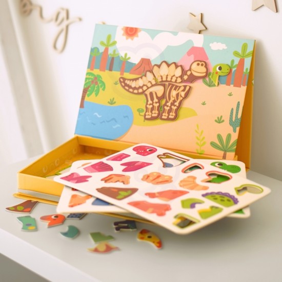 Magnetinė dėlionė Dinozaurų dėlionė TOOKY TOY