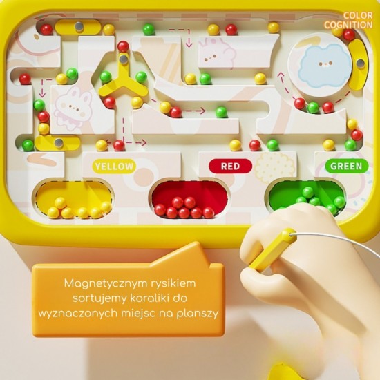 Magnetinė lenta Krabų labirintas Oranžinė WOOPIE Montessori