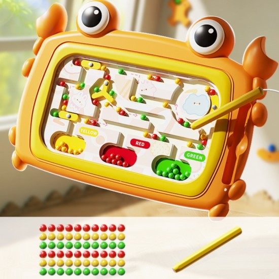 Magnetinė lenta Krabų labirintas Oranžinė WOOPIE Montessori