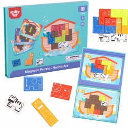 Magnetinė Montessori dėlionė Loginė dėlionė Tetris Nojaus arka 26 vnt. TOOKY TOY