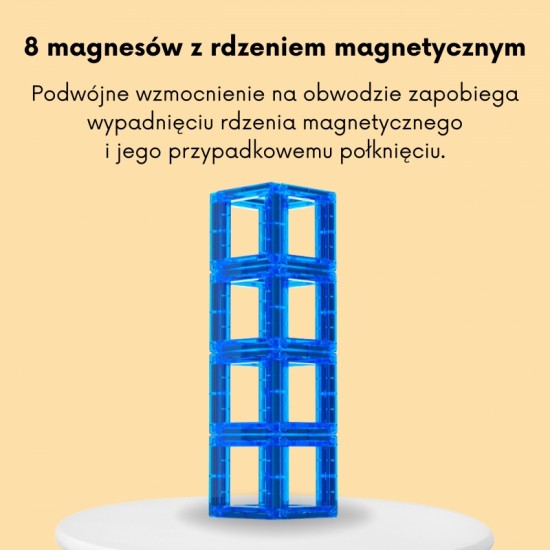 Magnetiniai blokeliai mokomiesiems skaičiams, 70 detalių WOOPIE 3D