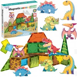 Magnetiniai kaladėlės 7,5 cm Dino 30 vnt. WOOPIE