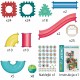 Magnetiniai konstruktoriai 3D edukacinis rinkinys kamuoliukų bėgimui, 128 vnt. WOOPIE