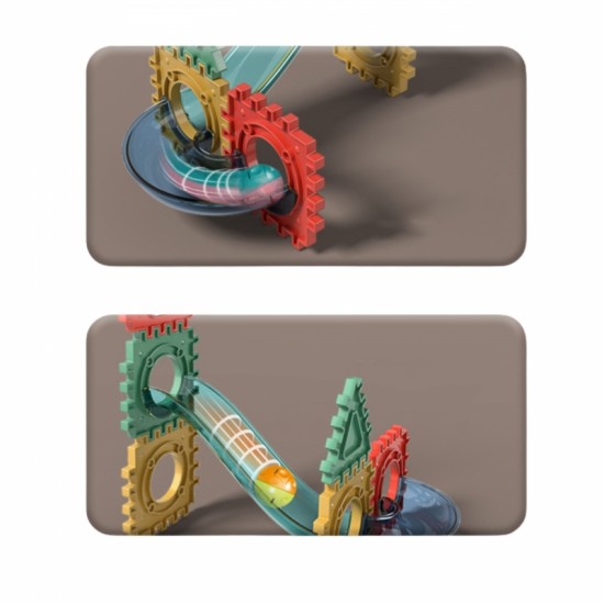Magnetiniai konstruktoriai 3D edukacinis rinkinys kamuoliukų bėgimui, 128 vnt. WOOPIE