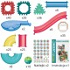 Magnetiniai konstruktoriai 3D edukacinis rinkinys kamuoliukų bėgimui, 228 vnt. WOOPIE