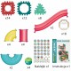 Magnetiniai konstruktoriai 3D edukacinis rinkinys kamuoliukų bėgimui, 68 vnt. WOOPIE