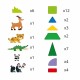 Magnetiniai konstruktoriai 3D edukacinis rinkinys reti gyvūnai 45 vnt. WOOPIE