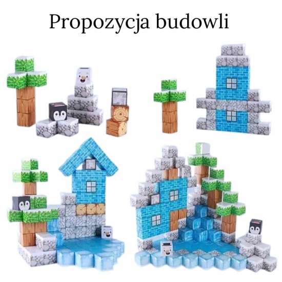 Magnetiniai konstruktoriai Žiemos kaladėlių pasaulis WOOPIE