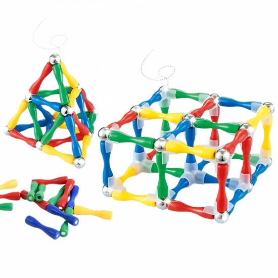 Magnetiniai konstruktoriaus kaladėlės 3D 128 vnt. XXL WOOPIE