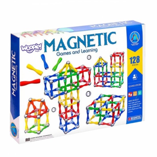 Magnetiniai konstruktoriaus kaladėlės 3D 128 vnt. XXL WOOPIE