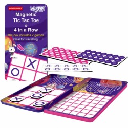 Magnetinis 2 viename žaidimas „Kryžiukai-nuliukai“ + 4 eilučių MINI žaidimas WOOPIE