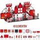 Magnetinių kaladėlių 3D ugniagesių komandos rinkinys, 48 ​​vnt. WOOPIE