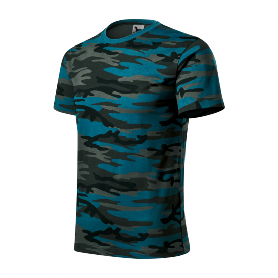 Marškinėliai MALFINI Camouflage 144 Unisex, Kamufliažas Petrol