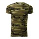 Marškinėliai MALFINI Camouflage 144 Unisex, Kamufliažas Žalia