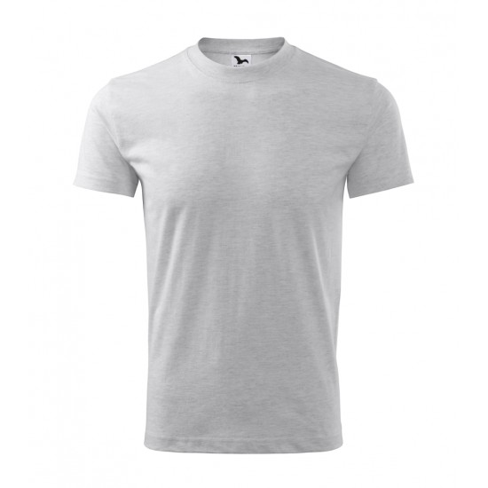 Marškinėliai unisex MALFINI Classic 101 Ash melange, 160g/m2 Marškinėliai unisex MALFINI Classic 101 Ash melange, 160g/m2