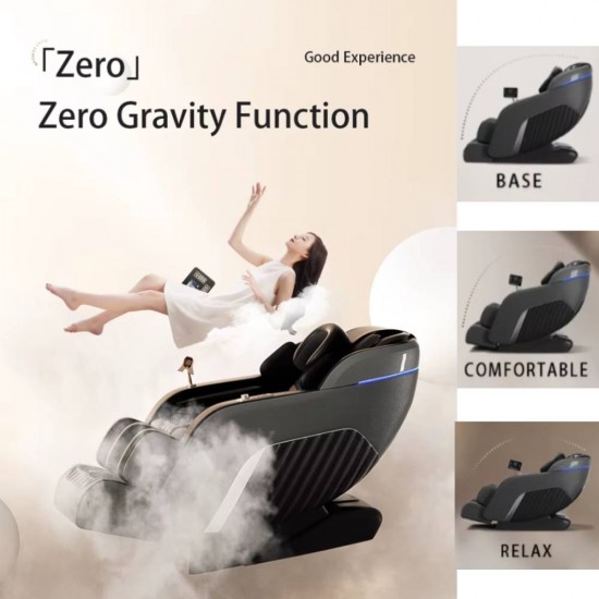 Masažinė kėdė JARE su Zero Gravity, balso valdymu ir viso kūno masažu, pilka