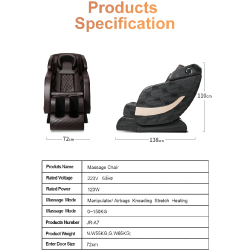 Masažinė kėdė JARE su Zero Gravity, balso valdymu ir viso kūno masažu, pilka