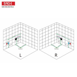 Masažinė sūkurinė vonia AMUE Zenia, Left 180x120x73 cm
