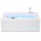 Masažinė vonia AMUE Velora White J-E105-SMW su hidromasažu, LED apšvietimu ir Bluetooth audio sistema, 180 × 80 × 68 cm
