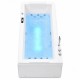 Masažinė vonia AMUE Velora White J-E105-SMW su hidromasažu, LED apšvietimu ir Bluetooth audio sistema, 180 × 80 × 68 cm