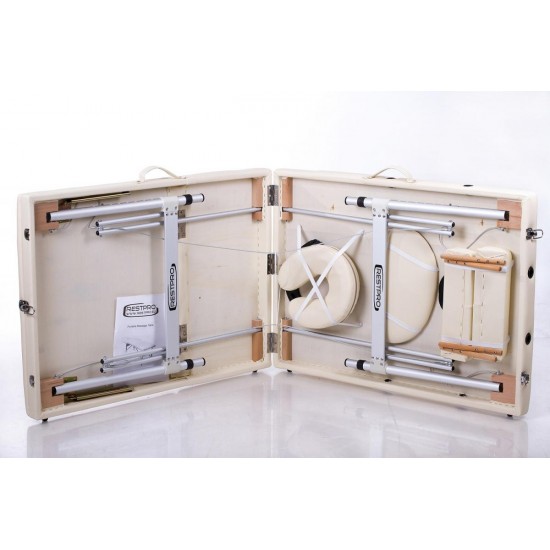 Masažo stalas RESTPRO ALU 3 Cream - sudedamas Masažo stalas RESTPRO ALU 3 Cream - sudedamas