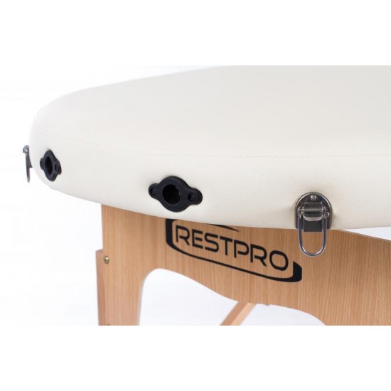 Masažo stalas RESTPRO VIP OVAL 2 Cream - sudedamas