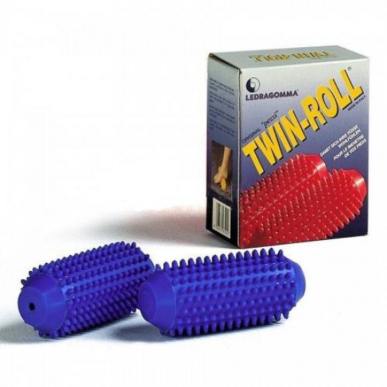 Masažo Voleliai Tonkey TwinRoll Hard 7cm, Mėlyni