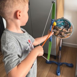 Mažojo lankininko rinkinys Dinozaurai Lankas Strėlės Skydas 32 vnt. WOOPIE
