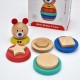 Medinė dėlionė piramidės formos meškiukas 11 vnt. TOOKY TOY