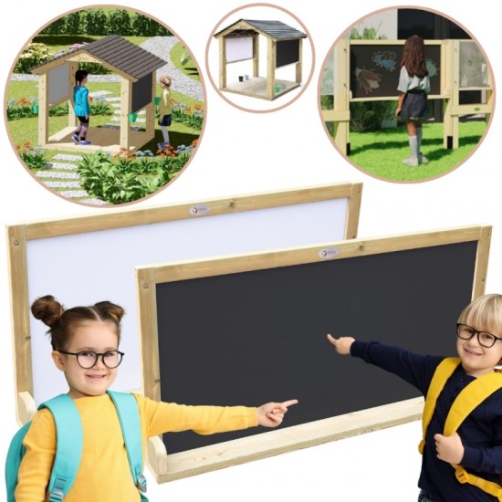 Medinė dvipusė kreidinė lenta - magnetinė edukacinė CLASSIC WORLD EDU
