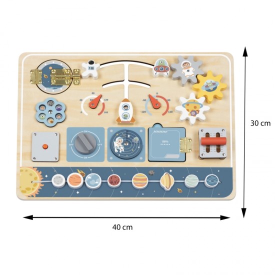 Medinė edukacinė lenta Astronauto erdvėlaivis TOOKY TOY Montessori