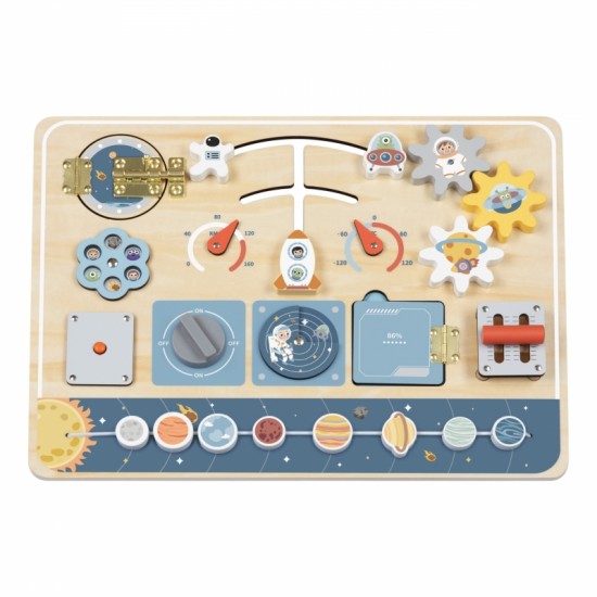 Medinė edukacinė lenta Astronauto erdvėlaivis TOOKY TOY Montessori
