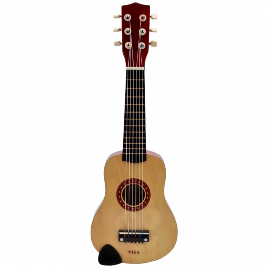 Medinė gitara vaikams, natūrali, 21 colio, 6 stygos Viga