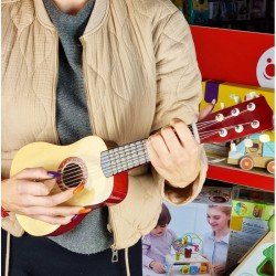 Medinė gitara vaikams, natūrali, 21 colio, 6 stygos Viga