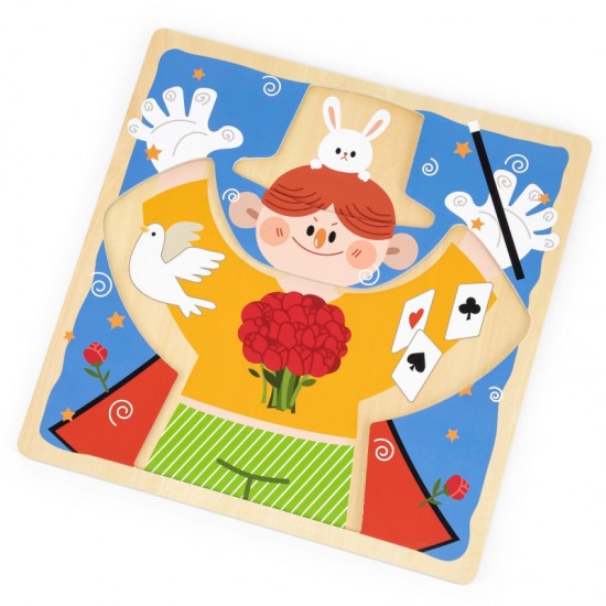Medinė manipuliavimo lenta su sagtimis ir spynomis, sukurta mago Montessori VIGA