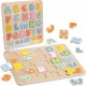 Medinė Montessori dėlionė Abėcėlės raidžių ir žodžių mokymasis, 27 vnt. CLASSIC WORLD