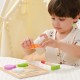 Medinė Montessori mokomoji dėlionė Daržovės pjaustymui VIGA