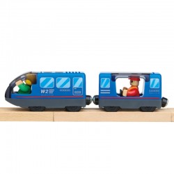 Medinė Trasa Su Traukiniu, Gaisrine Ir Greitosios Medicinos Pagalbos Automobiliu Tooky Toy 70 vnt.