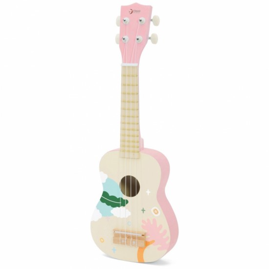 Medinė ukulelė vaikams, rožinė CLASSIC WORLD
