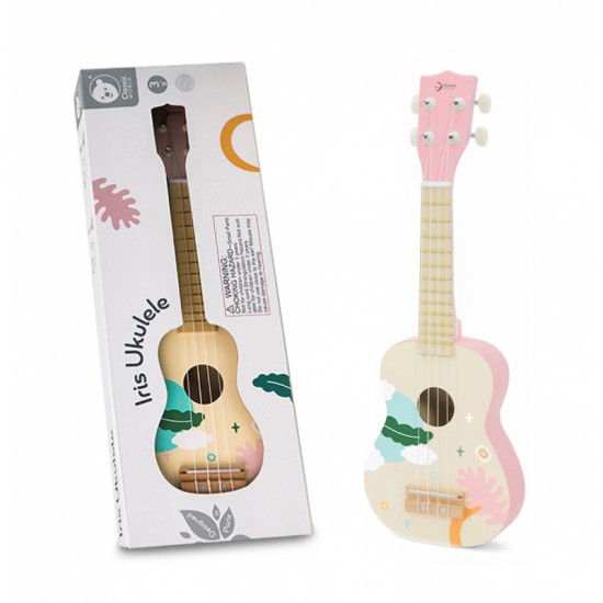 Medinė ukulelė vaikams, rožinė CLASSIC WORLD