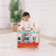 Medinė vaivorykštės supamoji lova ir tiltelis 2 viename Montessori FSC WOOPIE GREEN