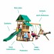 Medinė žaidimų aikštelė 6 viename BACKYARD DISCOVERY Belmont