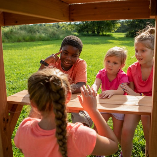 Medinė žaidimų aikštelė 6 viename BACKYARD DISCOVERY Belmont