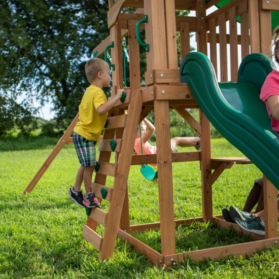 Medinė žaidimų aikštelė 6 viename BACKYARD DISCOVERY Belmont