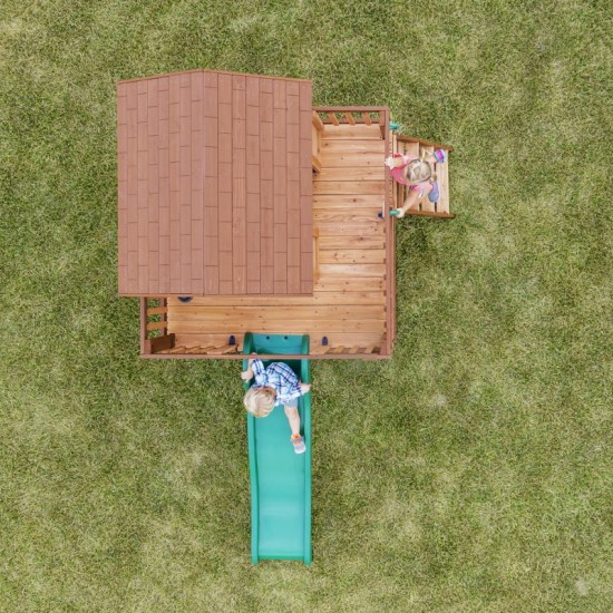 Medine žaidimų aikštelės čiuožykla, žaidimų namelis, virtuvė, kiemas Echo Heights
