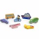 Medinės dėlionės Montessori 2 viename figūrėlės, transporto priemonės VIGA